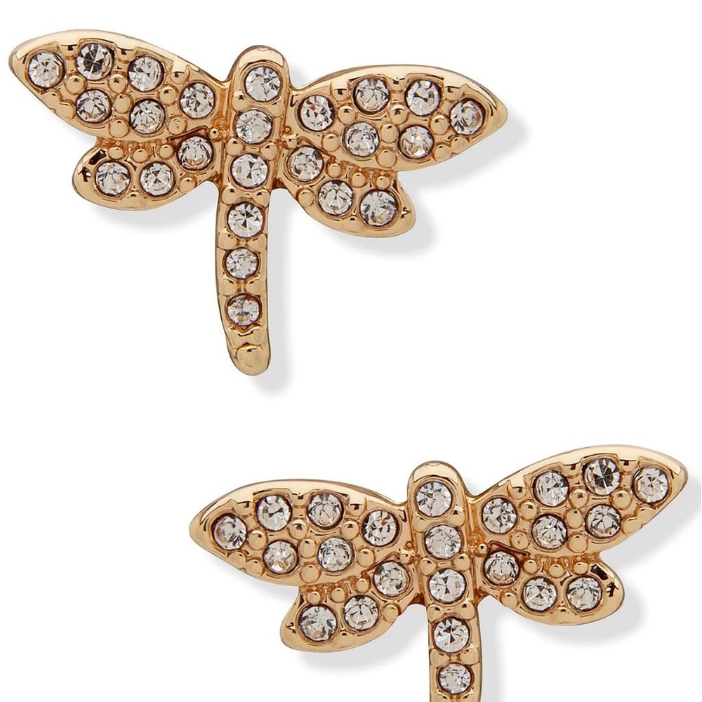 DKNY Crystal Dragonfly Stud Earrings